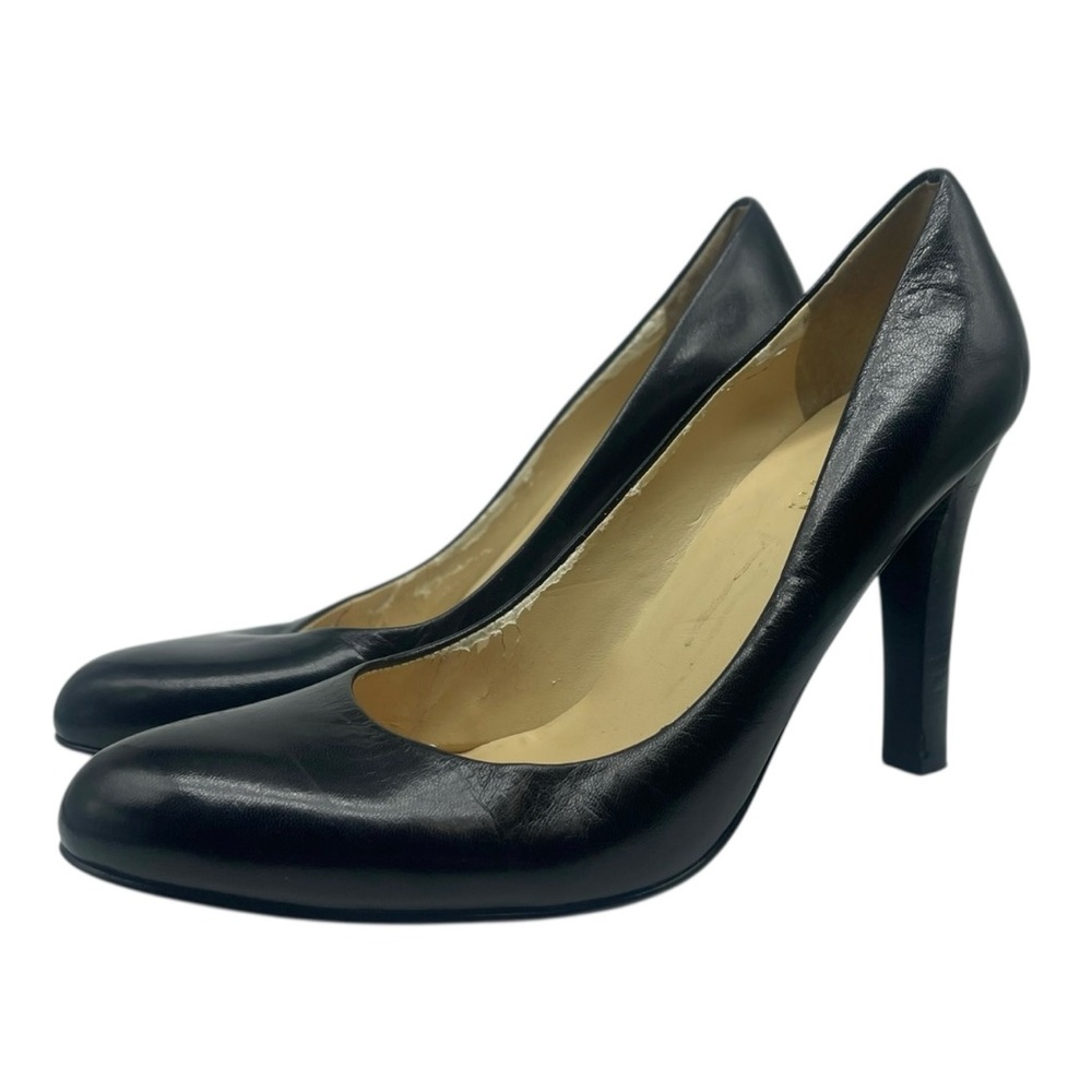 Lauren Ralph Lauren Classic Black Sleek Minimal Keyboard Round Toe Pumps Heels